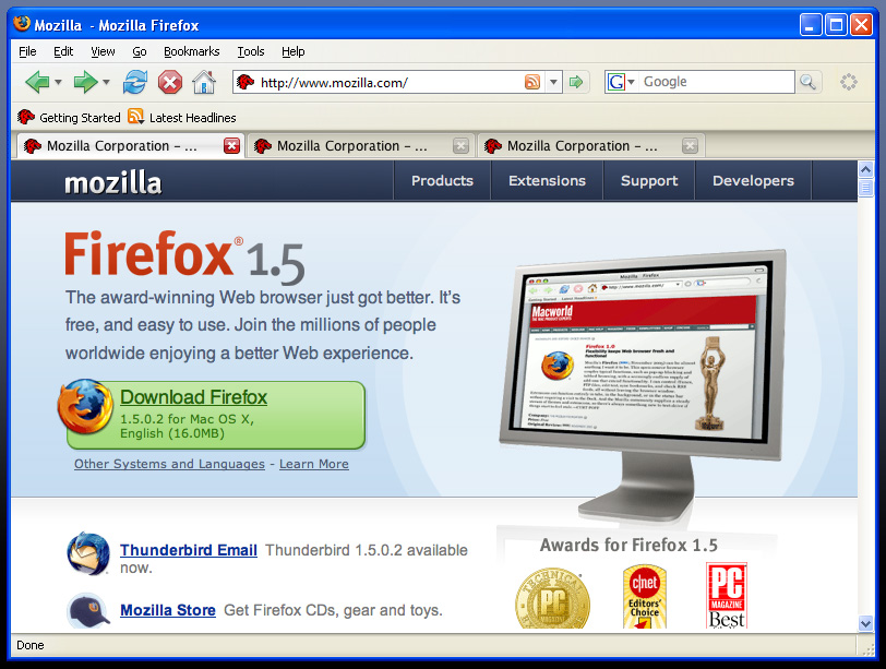 Current design for Firefox 2 Default Theme