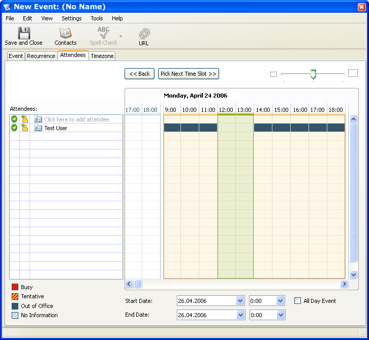 Event Dialog - Event Pane - With Attendees