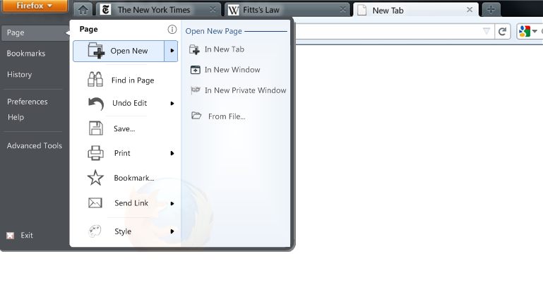 Firefox Menu button 2 column office 2007 with statusbar and undo office 2010 style bubble open new expanded.png