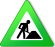Under construction road worker icon