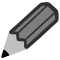 Pencil-emoji U270F-gray.png