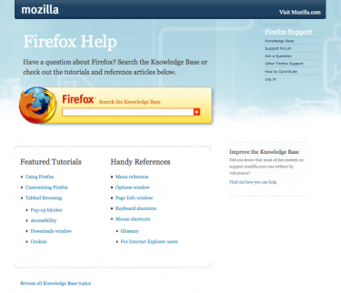 Support/StartPageOptimization/FirstTest - MozillaWiki