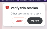 verify your session dialogue