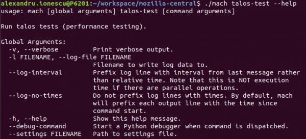 run talos test help